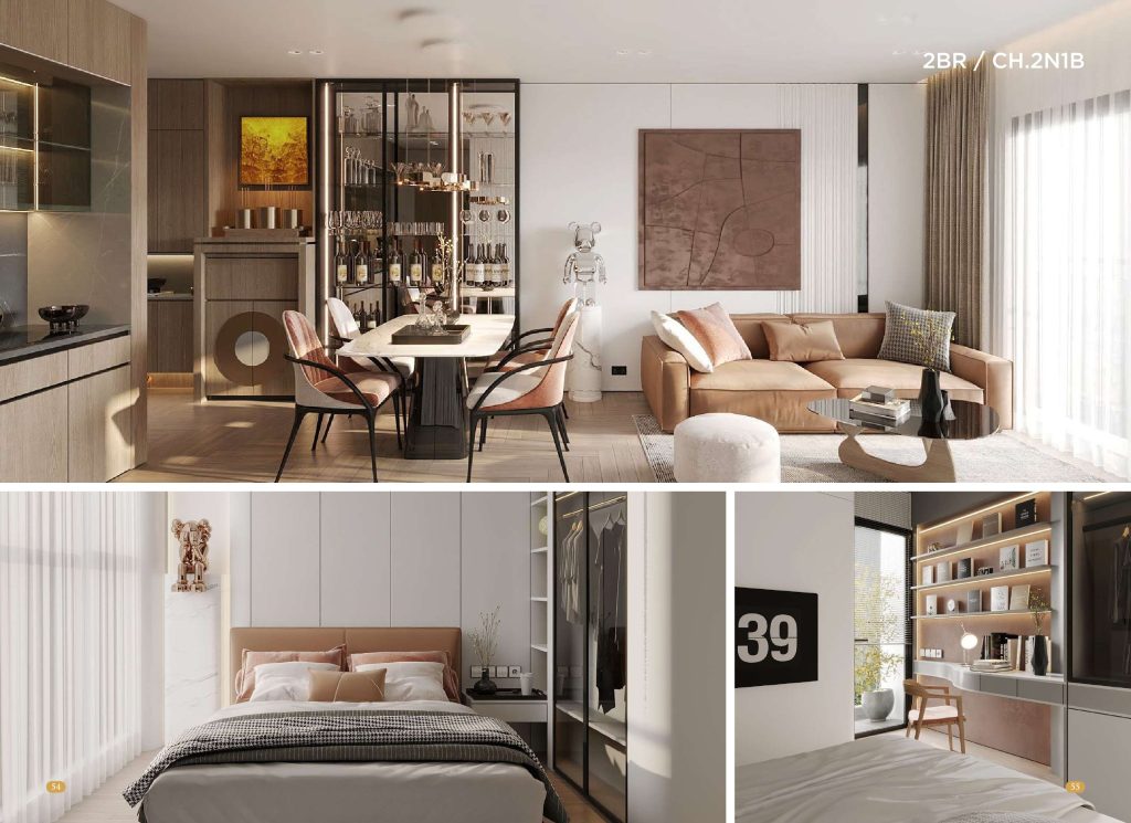 Phối cảnh 2N1B Chung cư Hue Heritage